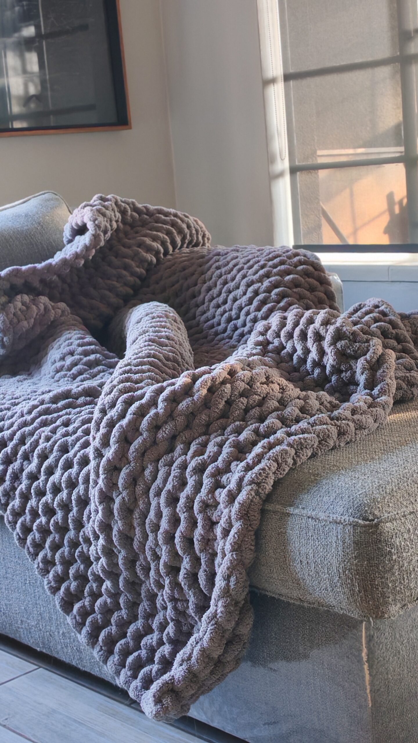 Simply Wabi Sabi | Chunky Blanket - Light Grey 1